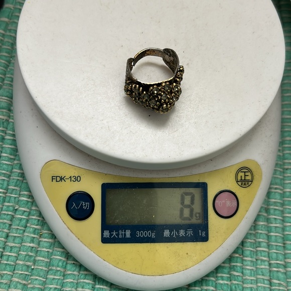🖤Vtg 1960s cluster adjustable ring